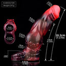 7.17in Silicone Dog Cock Sleeve Knot Vibrating Automatic Hollow Female Dildo