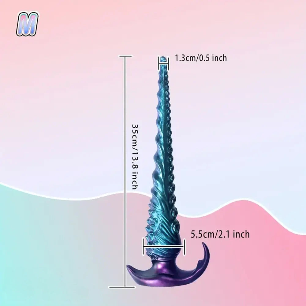 7.1in 13.8in 17.7in Long Tentacle Penis Dildo Silicone Octopus Anal Plug