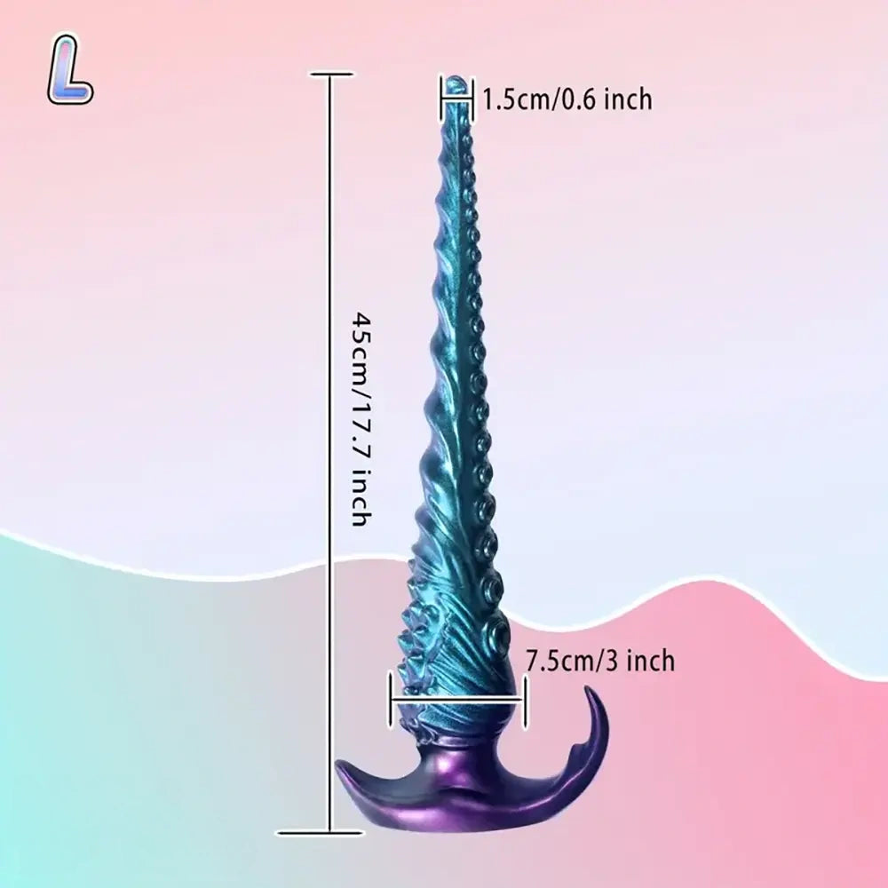 7.1in 13.8in 17.7in Long Tentacle Penis Dildo Silicone Octopus Anal Plug