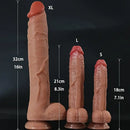 7.1in 8.3in 16in Big Long Lifelike Penis Real Veins Dildo For Anal Clit Play