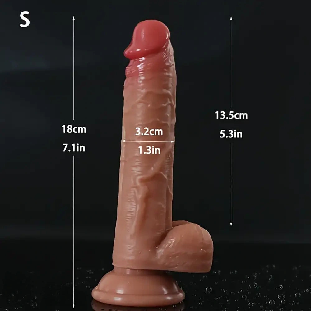 7.1in 8.3in 16in Big Long Lifelike Penis Real Veins Dildo For Anal Clit Play