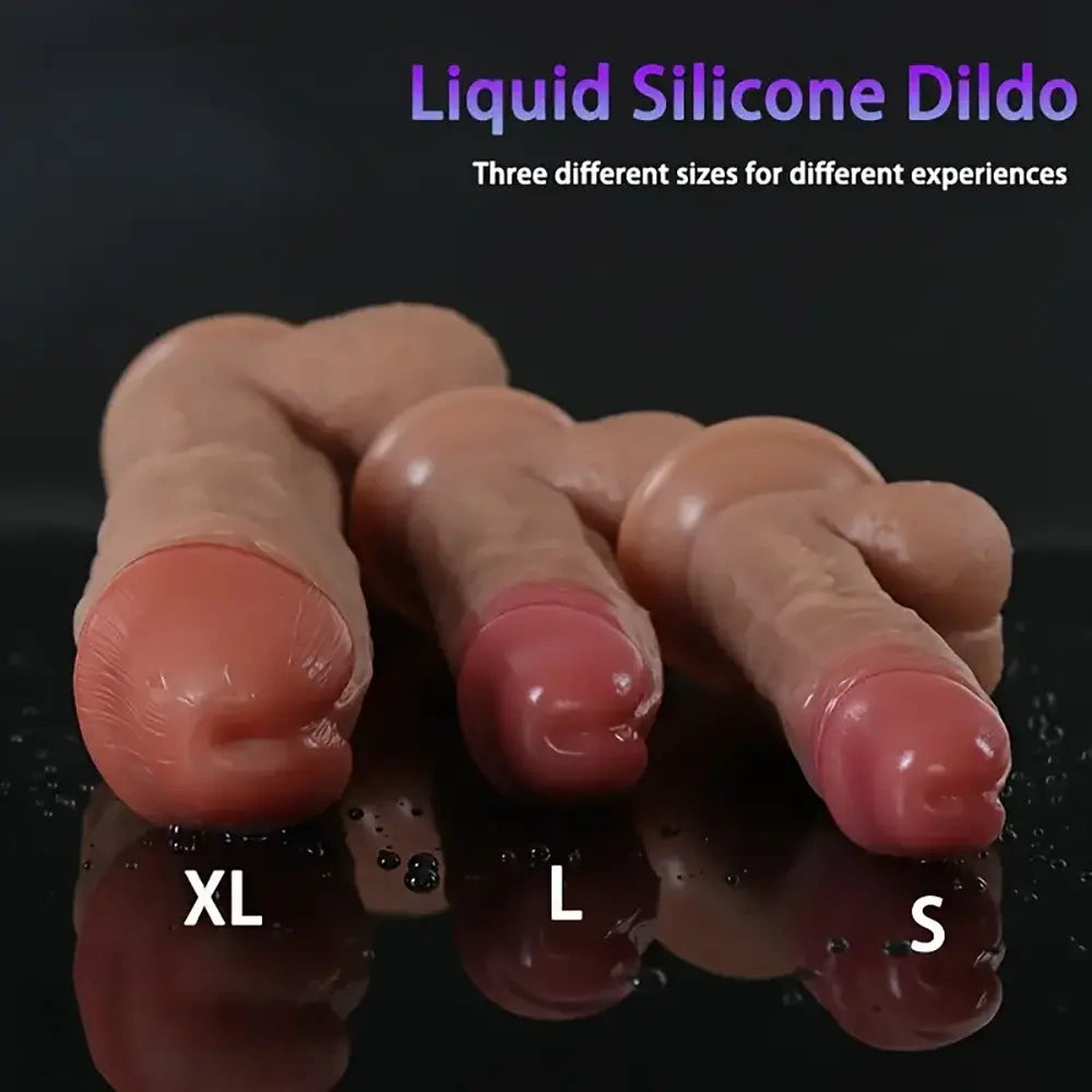 7.1in 8.3in 16in Big Long Lifelike Penis Real Veins Dildo For Anal Clit Play