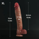 7.1in 8.5in 12.6in Big Silicone Realistic Lifelike Soft G Spot Anal Dildo