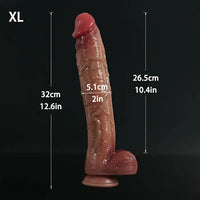 7.1in 8.5in 12.6in Big Silicone Realistic Lifelike Soft G Spot Anal Dildo