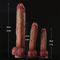 7.1in 8.5in 12.6in Big Silicone Realistic Lifelike Soft G Spot Anal Dildo