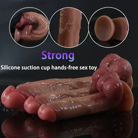 7.1in 8.5in 12.6in Big Silicone Realistic Lifelike Soft G Spot Anal Dildo
