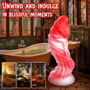 7.1in Big Fantasy Monster Dildo Liquid Silicone Tentacle Soft Anal Plug