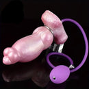 7.1in Dog Knot Silicone Soft Inflatable Pump Up Fantasy Real Dildo