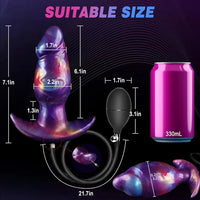 7.1in Fantasy Monster Wearable Silicone Inflatable Dildo Needle Interface