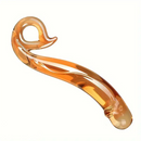 7.1in Handcrafted Glass Curved Anal Dildo For Couples Men Women