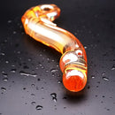 7.1in Handcrafted Glass Curved Anal Dildo For Couples Men Women