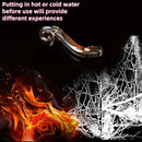 7.1in Handcrafted Glass Curved Anal Dildo For Couples Men Women