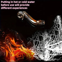 7.1in Handcrafted Glass Curved Anal Dildo For Couples Men Women