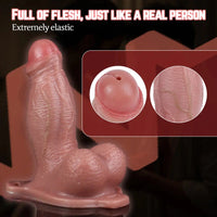 7.1in Hollow Strap on Real Uncut Dildo Adult Sex Toy For Women