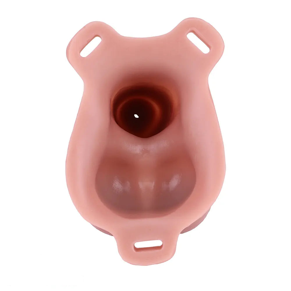 7.1in Hollow Strap on Real Uncut Dildo Adult Sex Toy For Women
