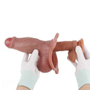 7.1in Hollow Strap on Real Uncut Dildo Adult Sex Toy For Women