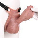 7.1in Hollow Strap on Real Uncut Dildo Adult Sex Toy For Women