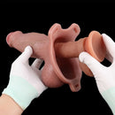 7.1in Hollow Strap on Real Uncut Dildo Adult Sex Toy For Women