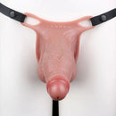7.1in Hollow Strap on Real Uncut Dildo Adult Sex Toy For Women