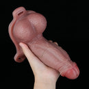7.1in Hollow Strap on Real Uncut Dildo Adult Sex Toy For Women