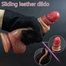 7.1in Lifelike Silicone Soft Dildo With Sliding Skin For Women Men