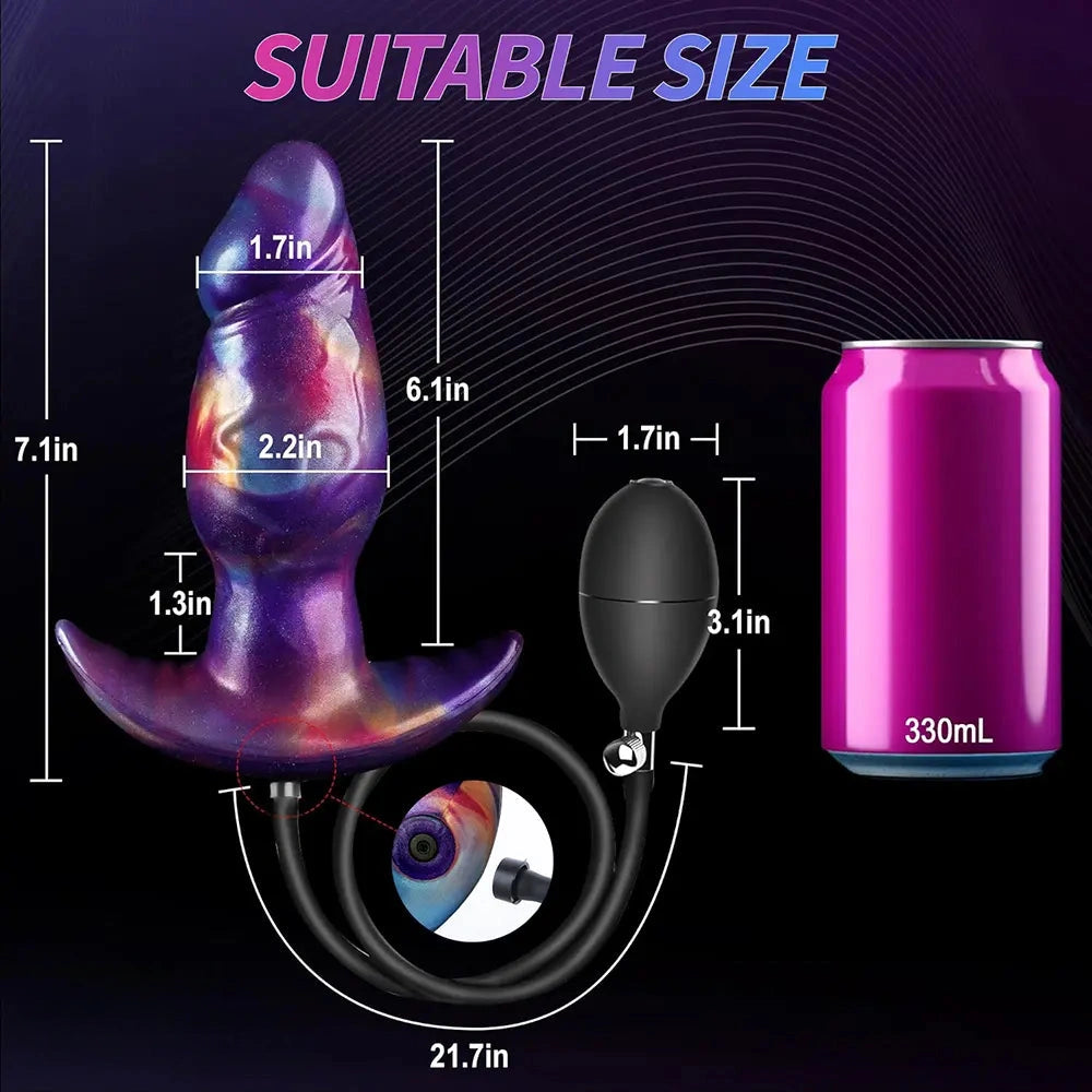 7.1in Magnetic Inflatable Wearable Dildo For Expansion With Inflatable Pump