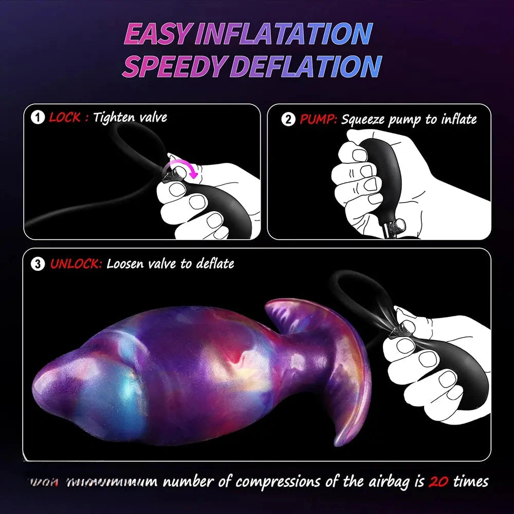 7.1in Magnetic Inflatable Wearable Dildo For Expansion With Inflatable Pump