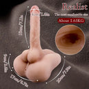 7.1in Real Silicone Flexible Dildo Torso With Anus For Female Gay
