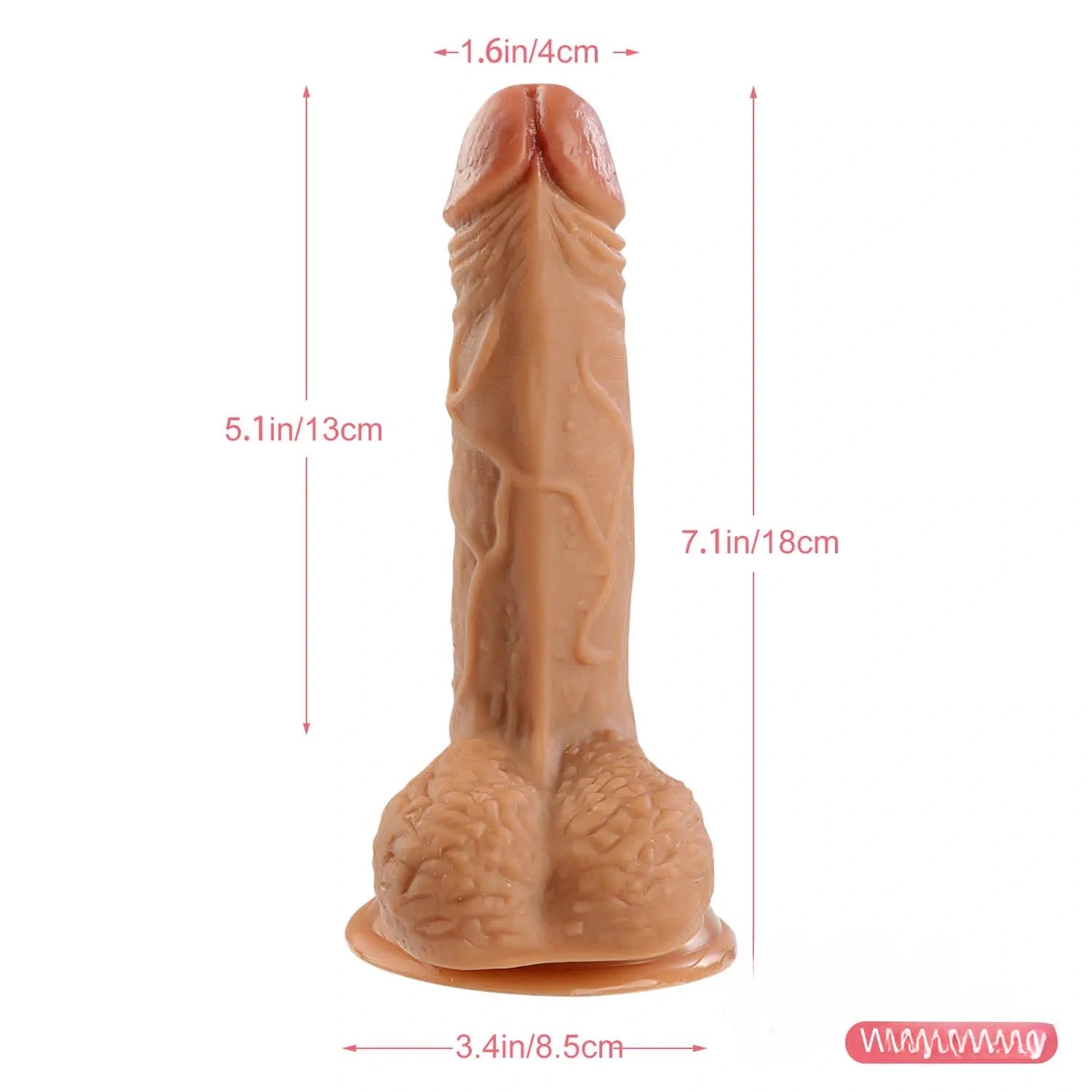 7.1in Realistic PVC Cock Dildo 7.1″ Real Skin Exquisite Dildo For Anus