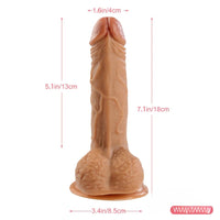 7.1in Realistic PVC Cock Dildo 7.1″ Real Skin Exquisite Dildo For Anus