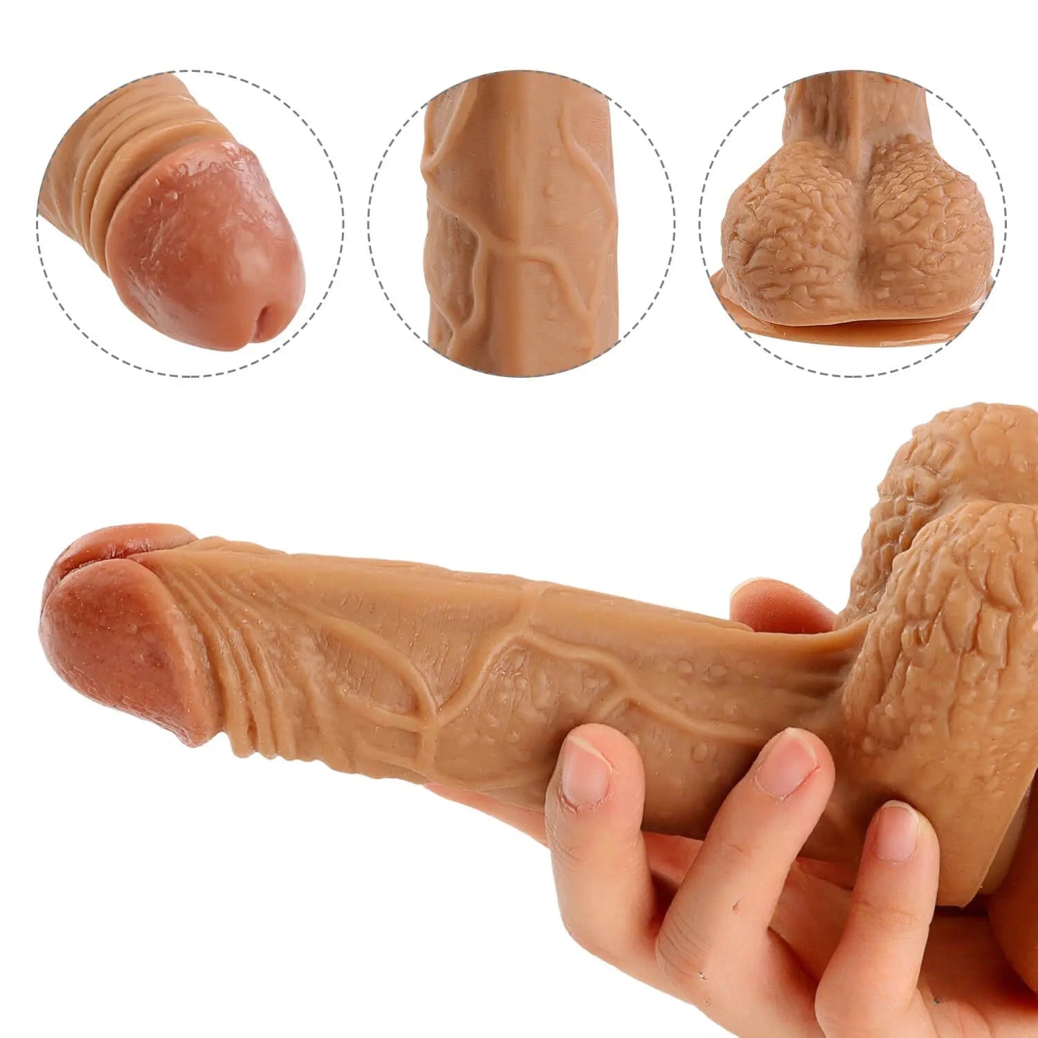 7.1in Realistic PVC Cock Dildo 7.1″ Real Skin Exquisite Dildo For Anus