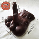 7.1in Silicone Flexible Dildo With TPE Sex Torso For Couples Lesbian
