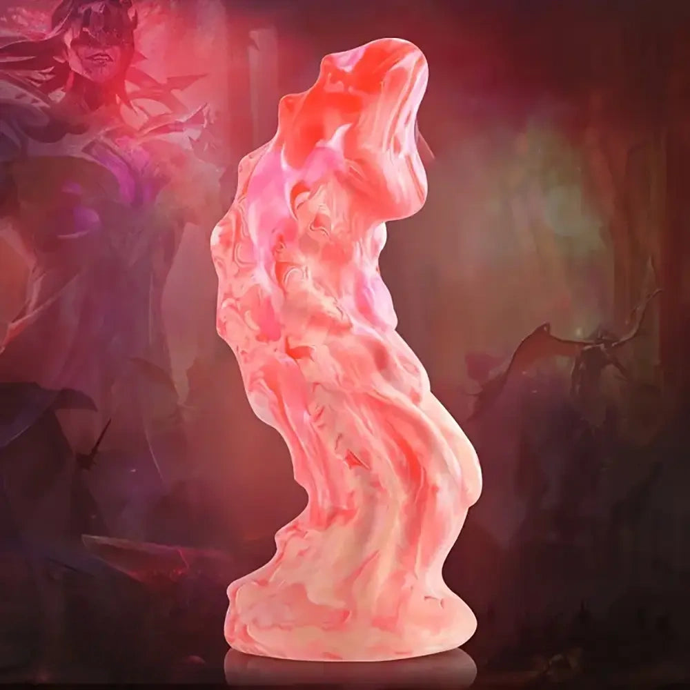 7.1in Soft Silicone Fantasy Fire Feeling Monster Dildo For Women Men