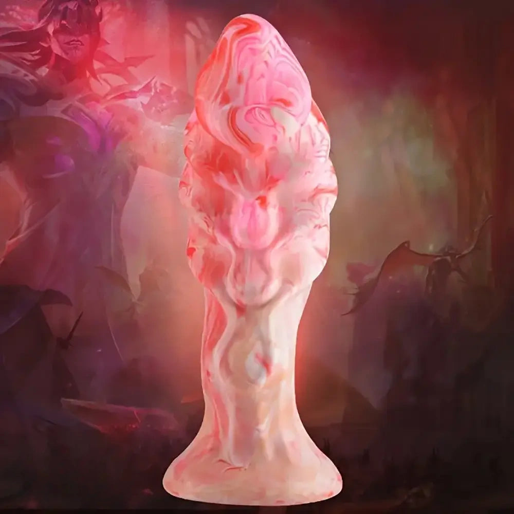 7.1in Soft Silicone Fantasy Fire Feeling Monster Dildo For Women Men