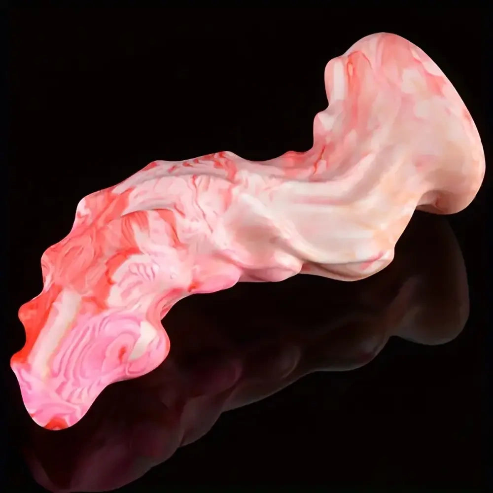 7.1in Soft Silicone Fantasy Fire Feeling Monster Dildo For Women Men