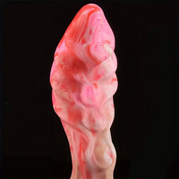 7.1in Soft Silicone Fantasy Fire Feeling Monster Dildo For Women Men