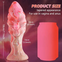 7.1in Soft Silicone Fantasy Fire Feeling Monster Dildo For Women Men