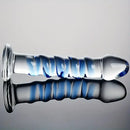 7.1in Spiral Glass Dildo Crystal Penis Adult Sex Toy For Women Men