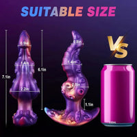7.1in Tentacle Fantasy Odd Knot Soft Dildo Adult Sex Toy For Women