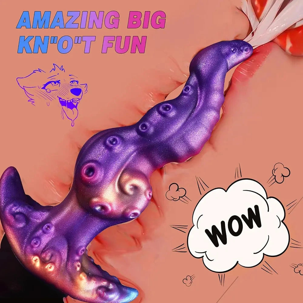 7.1in Tentacle Fantasy Odd Knot Soft Dildo Adult Sex Toy For Women