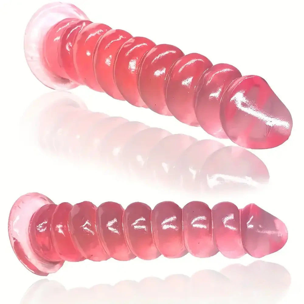 7.1in Unisex Soft Flexible TPE Dildo For Hands Free Sex Play