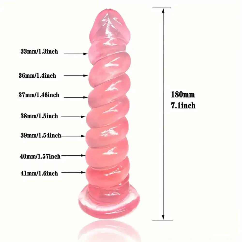 7.1in Unisex Soft Flexible TPE Dildo For Hands Free Sex Play