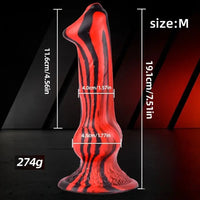 7.24in 7.51in 9.84in 10.62in 12.99in Animal Dog Cock Silicone Soft Dildo