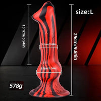 7.24in 7.51in 9.84in 10.62in 12.99in Animal Dog Cock Silicone Soft Dildo