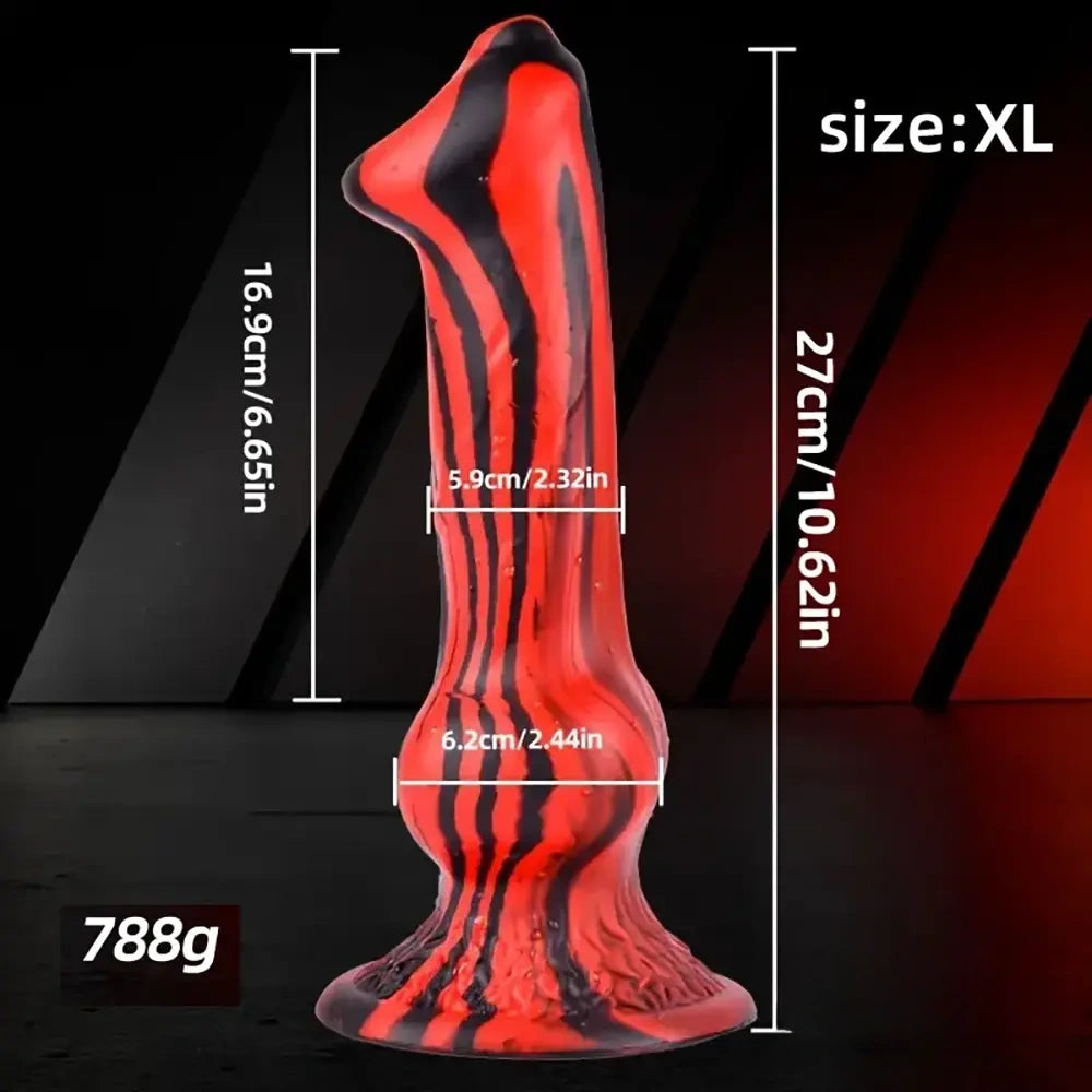 7.24in 7.51in 9.84in 10.62in 12.99in Animal Dog Cock Silicone Soft Dildo