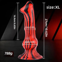 7.24in 7.51in 9.84in 10.62in 12.99in Animal Dog Cock Silicone Soft Dildo