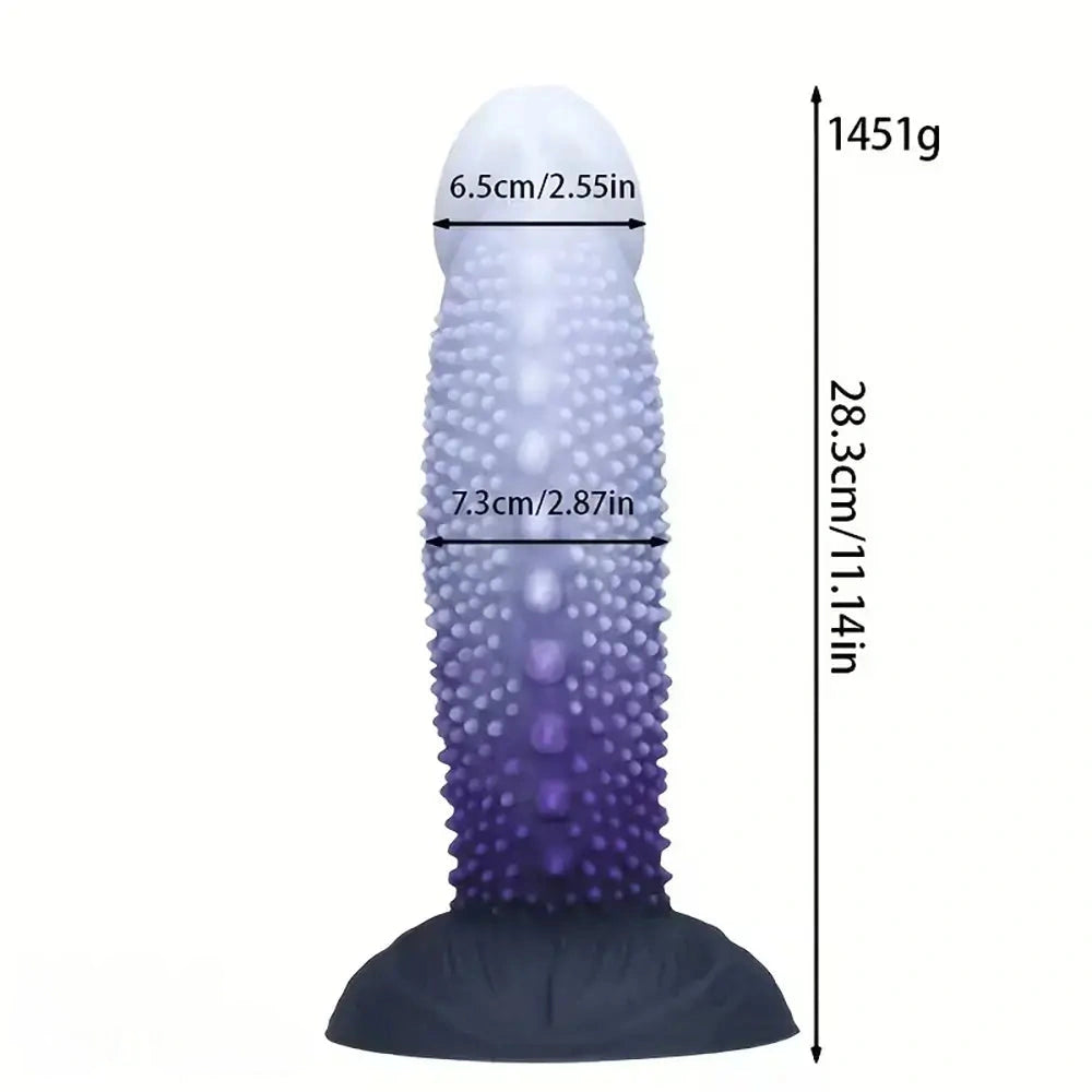 7.24in 8.38in 9.96in 11.14in Monster Spiked Fantasy Meat Thorn Dildo