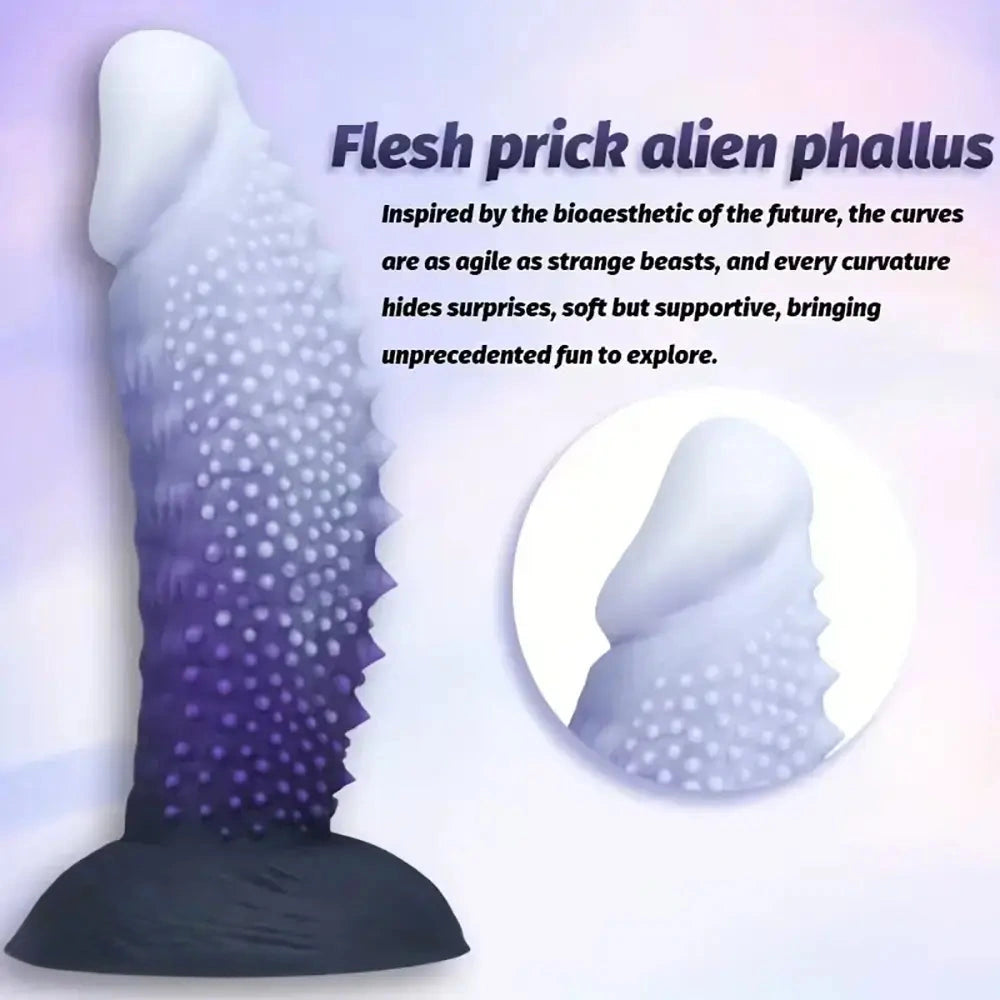 7.24in 8.38in 9.96in 11.14in Monster Spiked Fantasy Meat Thorn Dildo