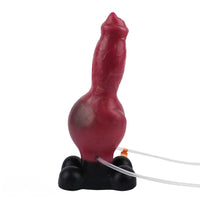 7.24in 9.21in Ejaculating Inflatable Dog Knot Silicone Soft Penis Dildo