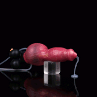 7.24in 9.21in Ejaculating Inflatable Dog Knot Silicone Soft Penis Dildo
